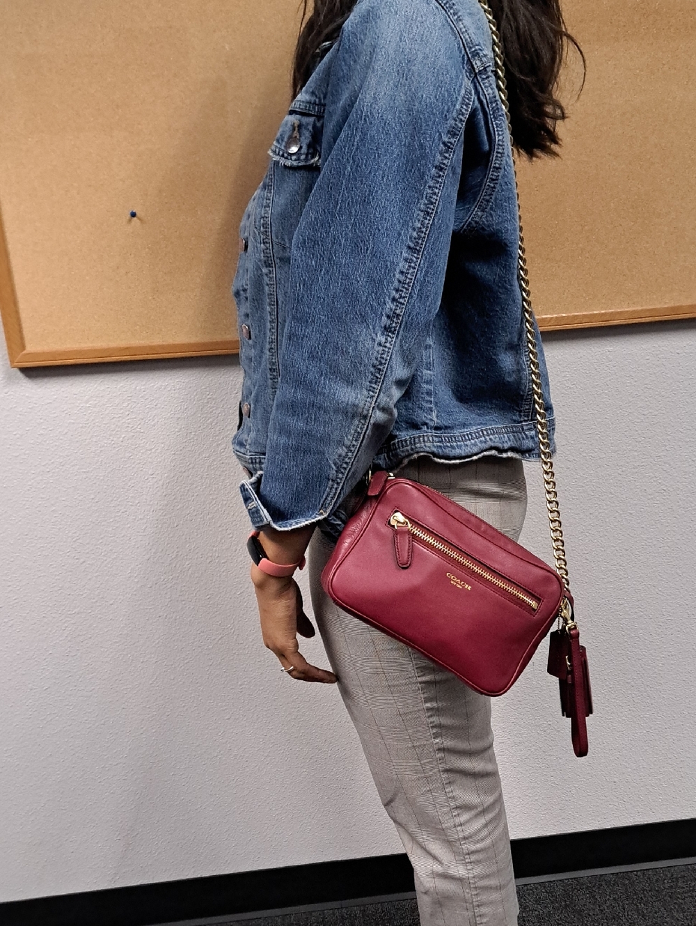 Coach Legacy 25362 Crossbody Bag- refined maroon leather  gold hardware 2013